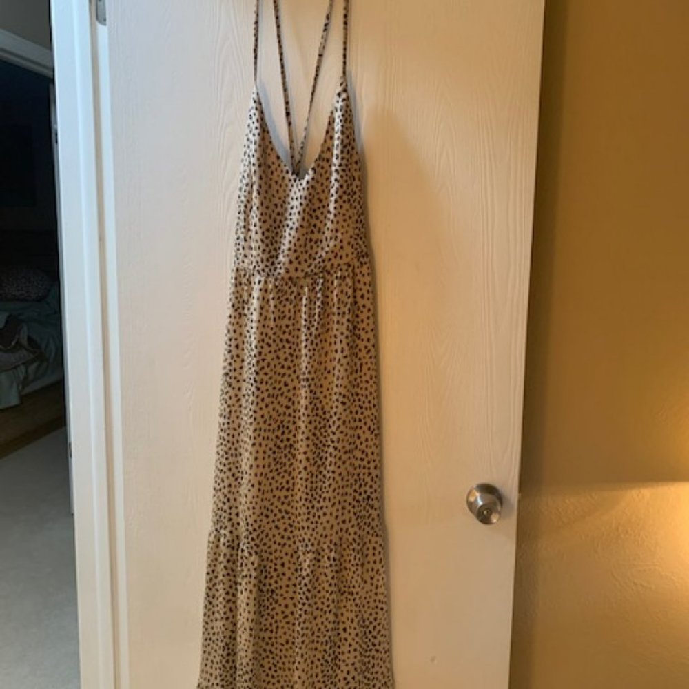 Long Leopard Print Dress - Size Large